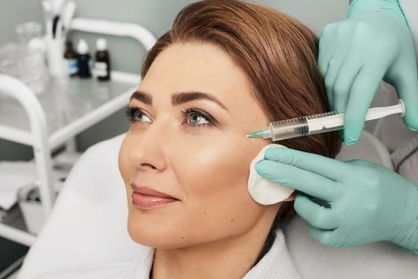 woman getting beauty injection